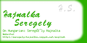 hajnalka seregely business card